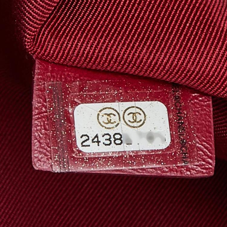 Pre Owned Chanel Beige/Black Quilted Leather Gabrielle Clutch 