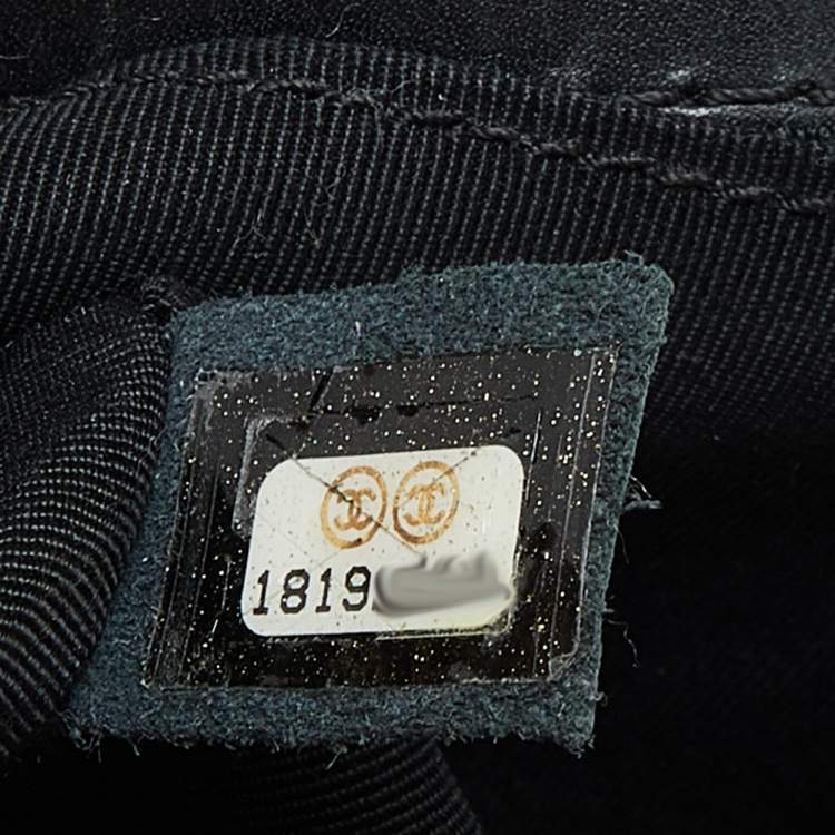 Pre Owned Chanel Black Quilted Wild Stitched Leather Medium Boy Bag