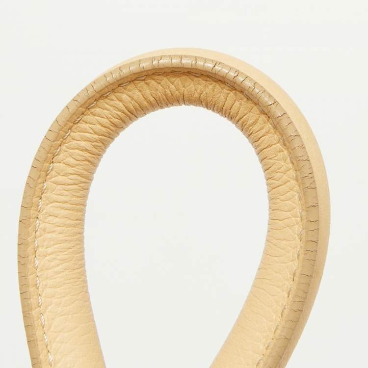 Pre Owned Chanel Beige Leather Cerf Shopper Tote