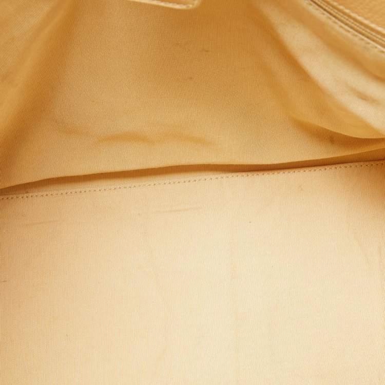 Pre Owned Chanel Beige Leather Cerf Shopper Tote