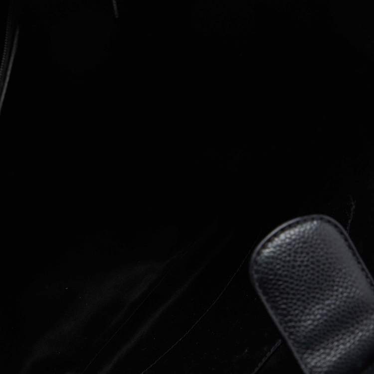 Pre Owned Chanel Black Quilted Caviar Leather XL Petite Shopping Tote