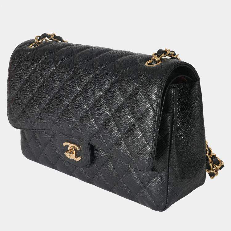 Chanel classic double hot sale flap quilted medium black