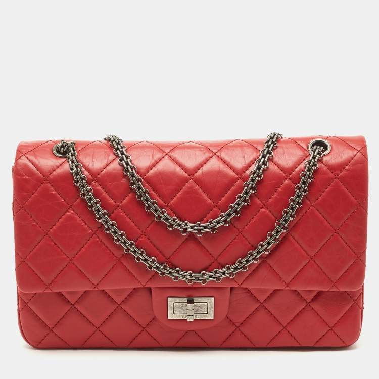 Chanel Red Quilted Aged Leather Reissue 2.55 Classic 227 Flap Bag Chanel |  The Luxury Closet
