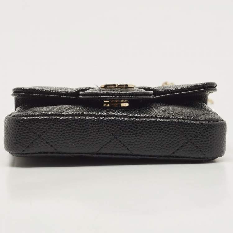 مملوكة مسبقًا Chanel Black Caviar Leather Micro Belt Bag