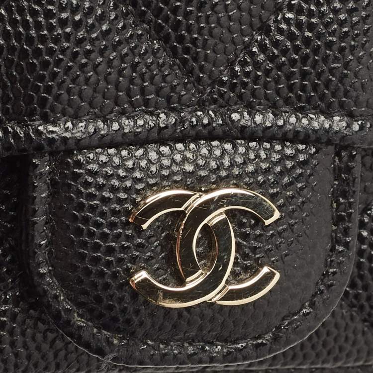 مملوكة مسبقًا Chanel Black Caviar Leather Micro Belt Bag