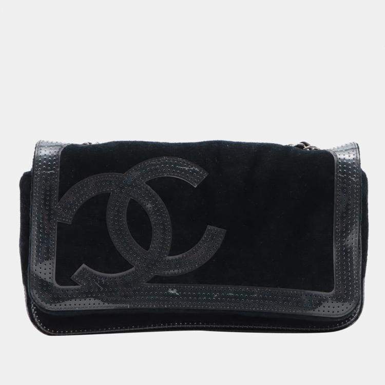 Chanel Sport Line Pile Single flap single chain bag Navy blue Silver Metal fittings 12658321