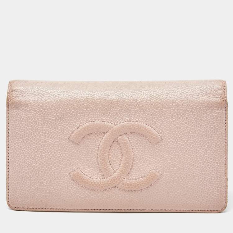 Chanel Light Pink Caviar Leather CC Bifold Long Wallet Chanel | The Luxury  Closet