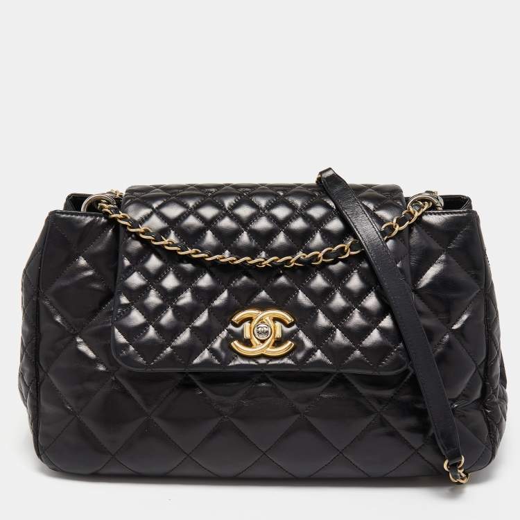 Chanel Black Quilted Leather Daily Walk Flap Bag