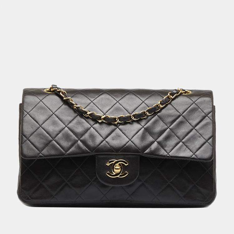 Chanel Black Medium Classic Lambskin Double Flap