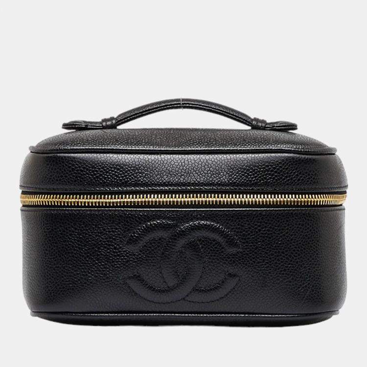 Chanel Black Leather CC Vanity Bag