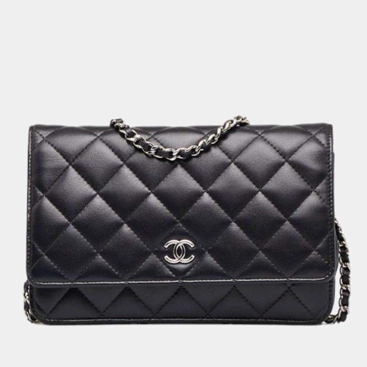 Chanel Black CC Quilted Leather Single Flap Bag