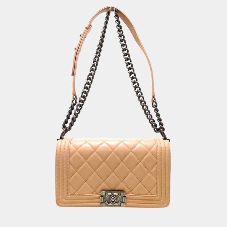 Chanel Pink Leather Boy shoulder bag