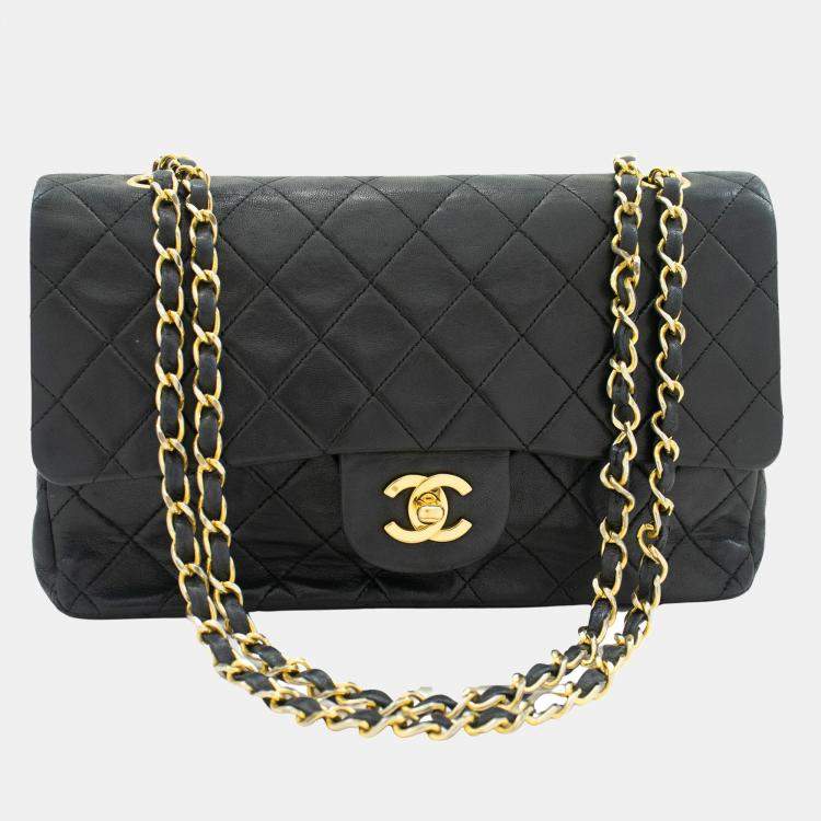 Chanel Black Leather Classic Double Flap Bag