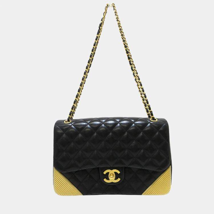 Chanel  Black Leather flap bag