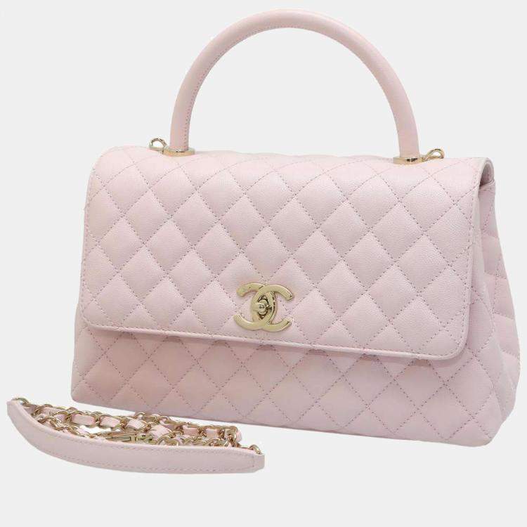 Chanel Caviar Quilted Mini Coco Handle Flap Light Pink Caviar