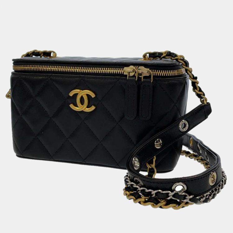 Chanel Black Patent Leather Vanity Case