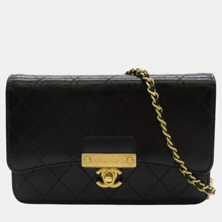 Chanel Black Golden Class Wallet on Chain Crossbody Bag