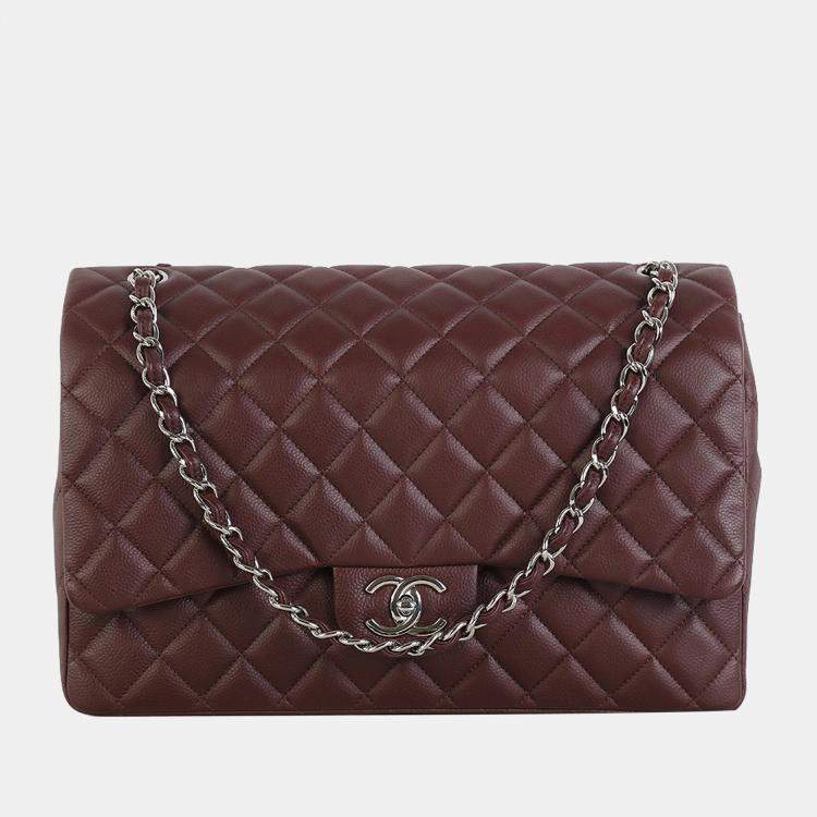 Chanel Burnt Brown Quilted Caviar Leather Maxi Shoulder Bag Chanel | The  Luxury Closet