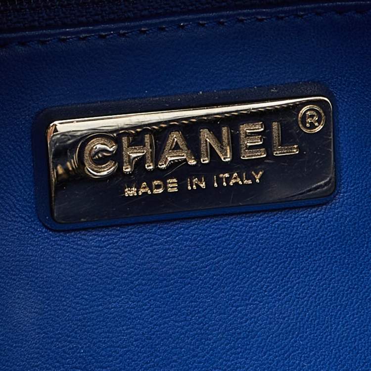 Pre Owned Chanel Blue Python Trendy CC Bowler Bag