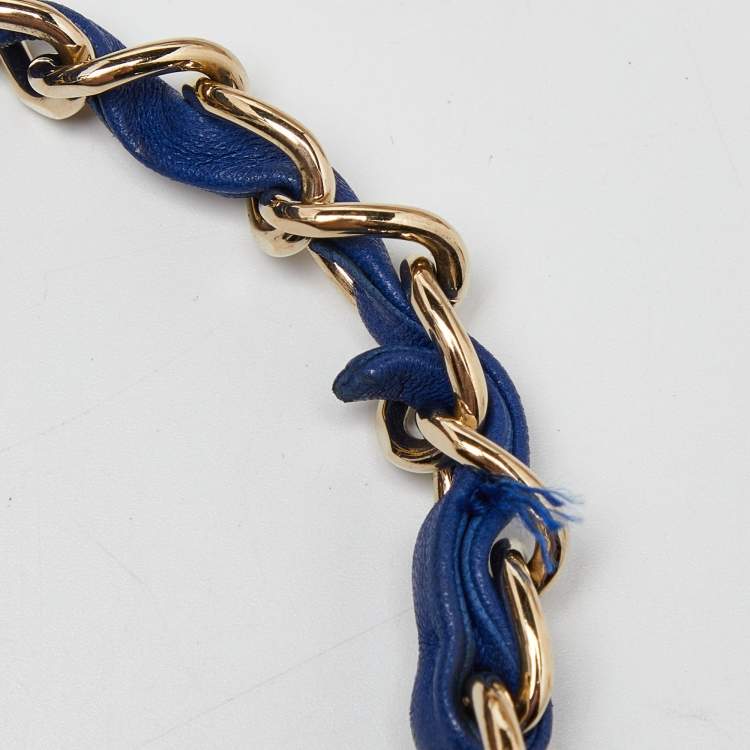 Pre Owned Chanel Blue Python Trendy CC Bowler Bag