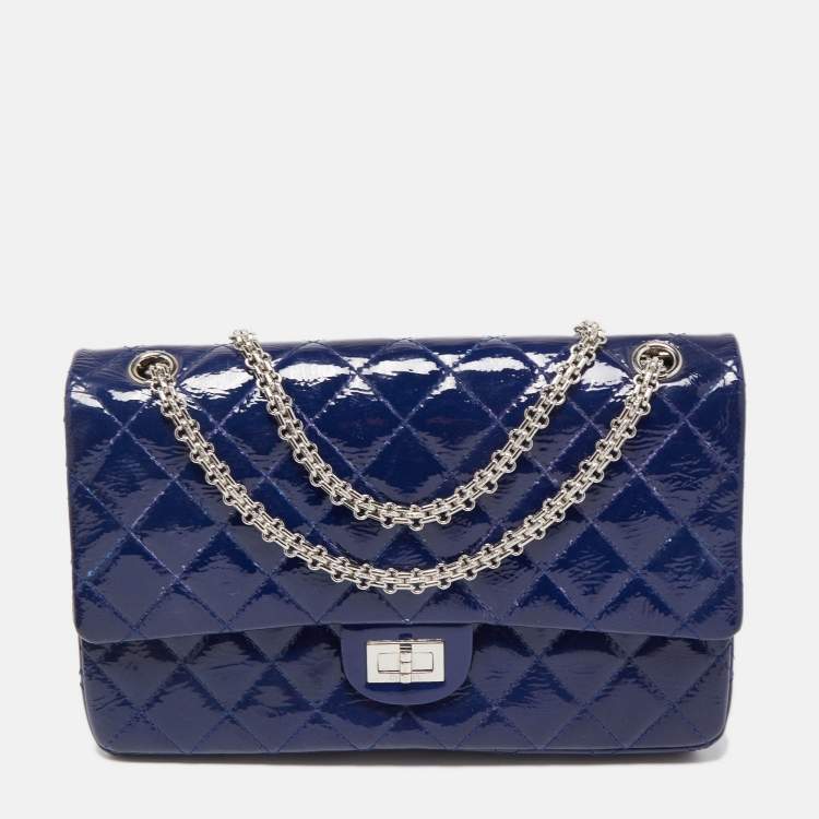 Chanel Blue Quilted Patent Leather Reissue 2.55 Classic 226 Flap