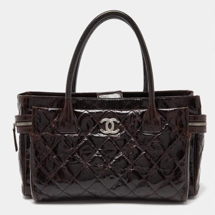 Chanel Brown Quilted Glazed Leather Portobello Tote Chanel