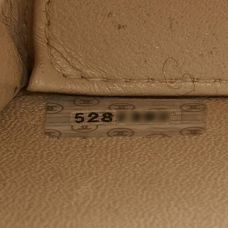 Pre Owned Chanel Light Beige Quilted Leather Classic Top Handle Bag