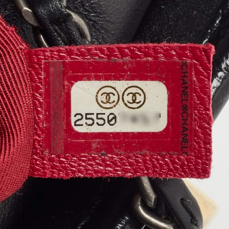 Pre Owned Chanel Black Quilted Aged Leather Small Gabrielle Hobo