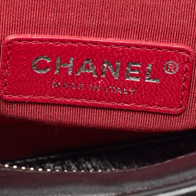 Pre Owned Chanel Black Quilted Aged Leather Small Gabrielle Hobo