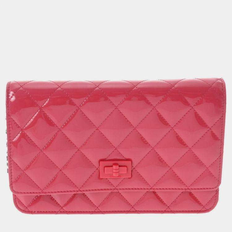 Chanel Pink Patent Leather Reissue 2.55 Wallet On Chain Chanel | The Luxury  Closet
