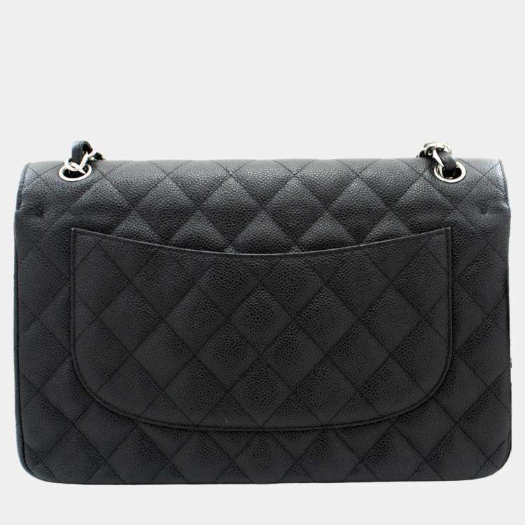 Chanel Leather Grained Calfskin Large Classic Double Flap Shoulder Bag
