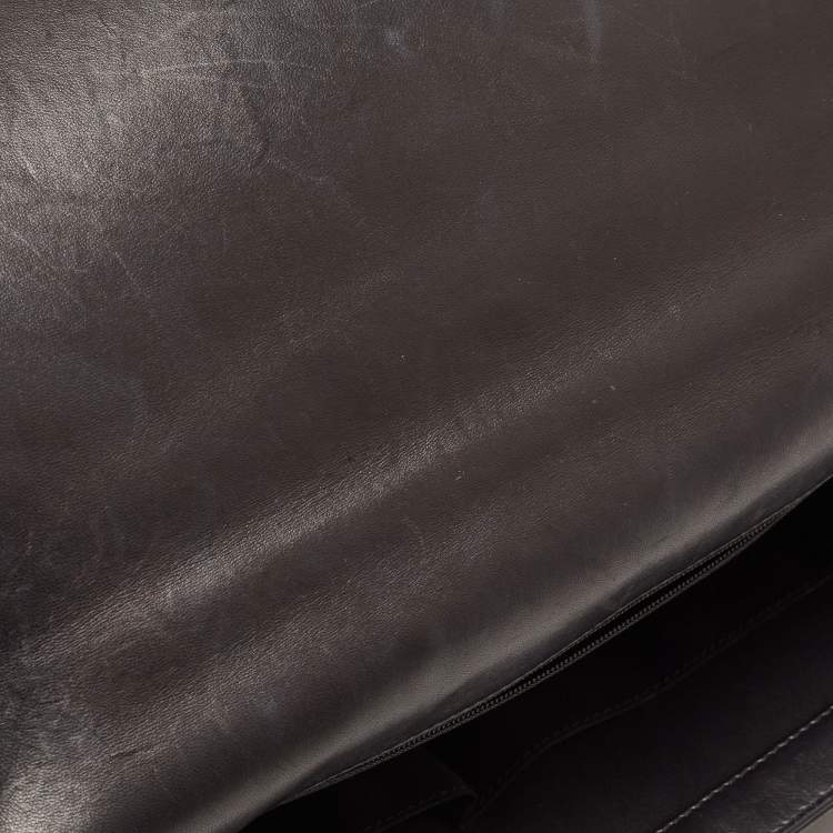 Pre Owned Chanel Black Quilted Leather Large Boy Flap Bag