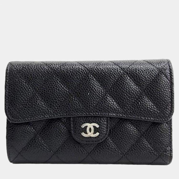 Chanel flap 2025 wallet caviar