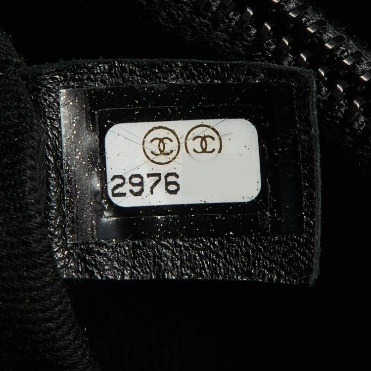 Pre Owned Chanel Metallic Grey Leather Medium Coco Top Handle Bag