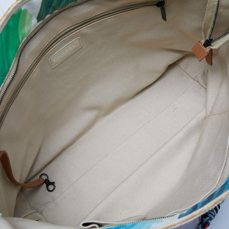 Pre Owned Chanel Multicolor Colorama Canvas Shopper Tote