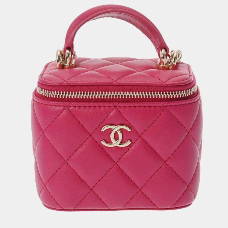 chanel pink bag mini leather
