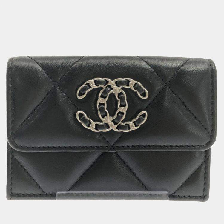 Chanel 19 Zippy Card Holder in Black Lambskin AGHW – Brands Lover
