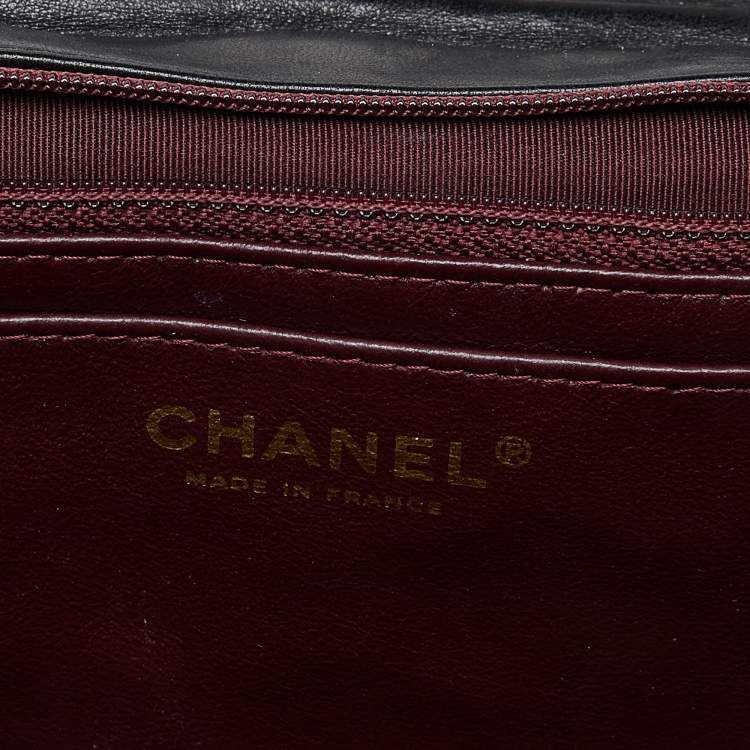 Pre Owned Chanel Black Quilted Leather Jumbo Classic Single Flap Bag