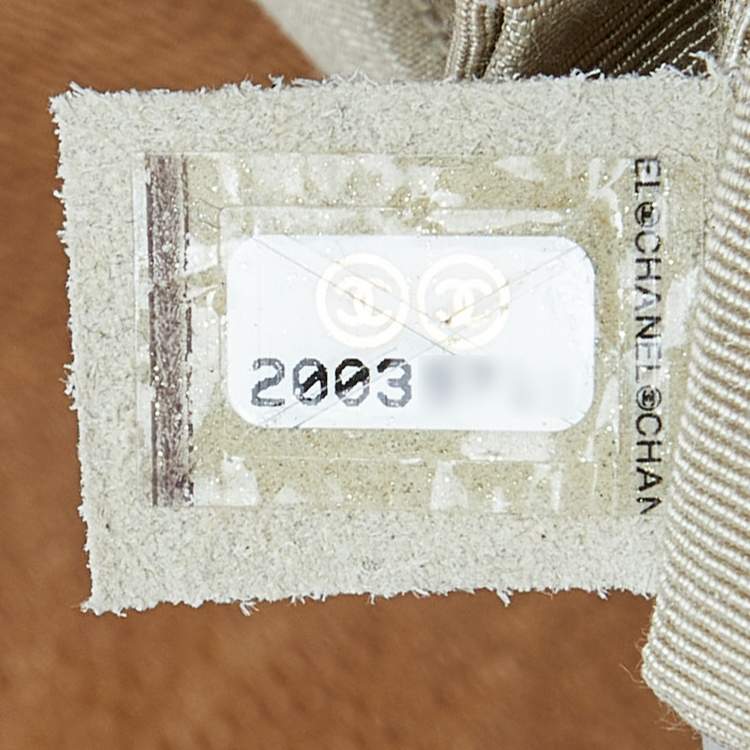 Pre Owned Chanel Brown Quilted Caviar Leather Large Boy Flap Bag