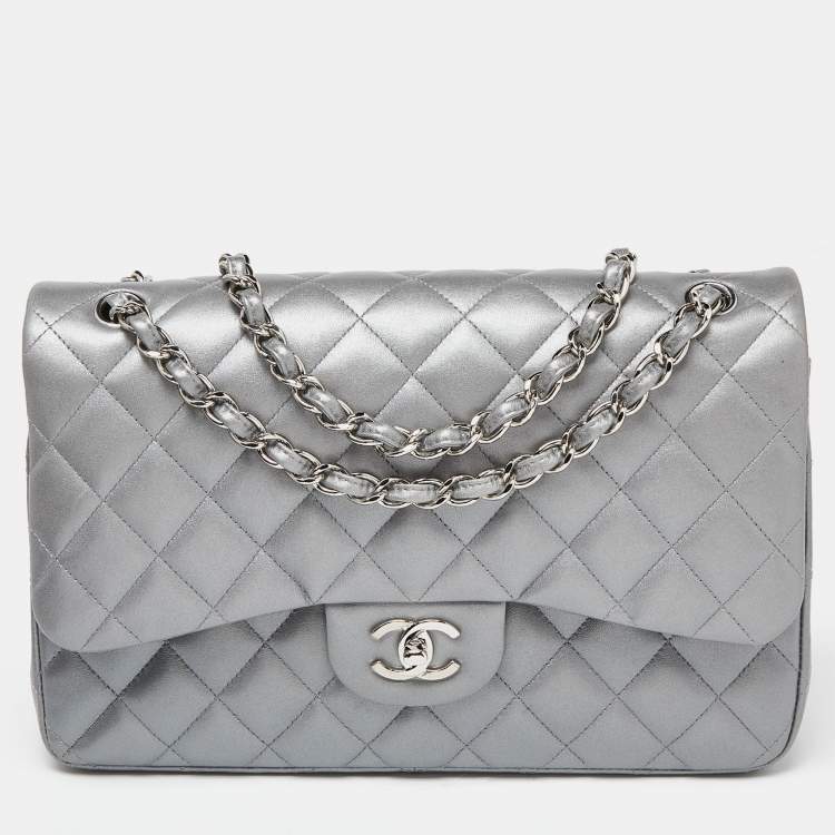 Chanel best sale jumbo silver