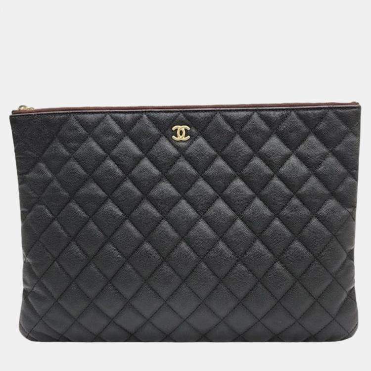 Chanel Caviar Clutch Large Chanel The Luxury Closet