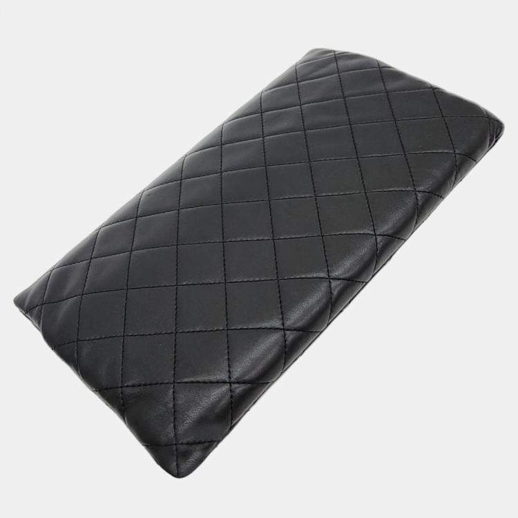 Pre Owned Chanel Black Leather CC Clutch