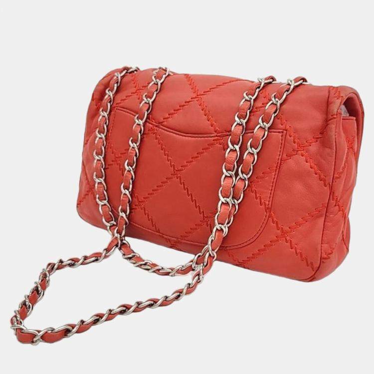 Chanel red shoulder online bag