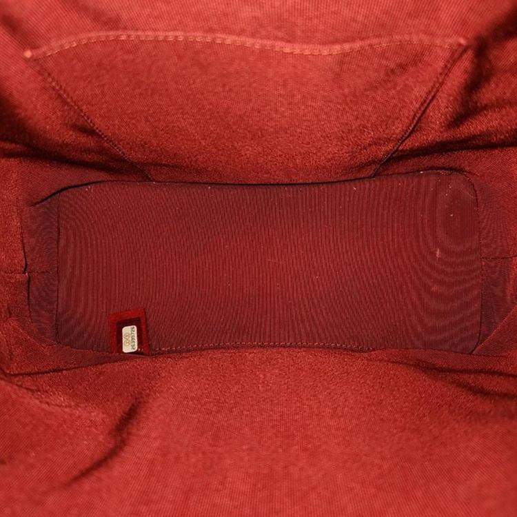 Pre Owned Chanel Blue Leather Small Chevron Gabrielle Backpack