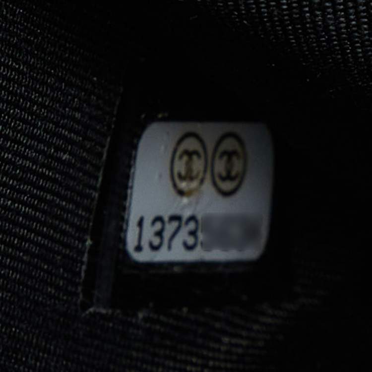 Pre Owned Chanel Black Quilted Patent Leather Brilliant Wallet On Chain