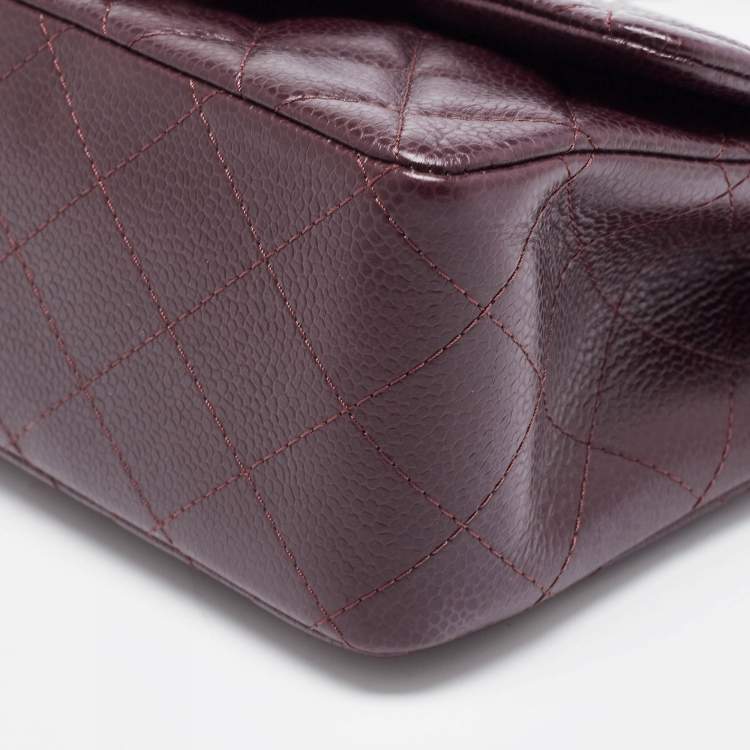 Pre Owned Chanel Dark Brown Quilted Leather Mini Square Classic Single Flap