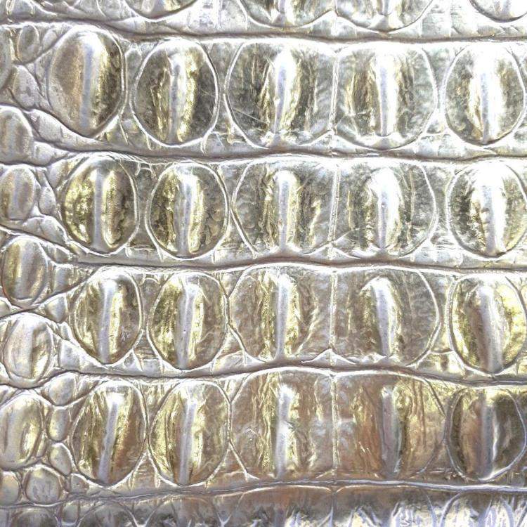 Pre Owned Chanel Gold Leather Clutch