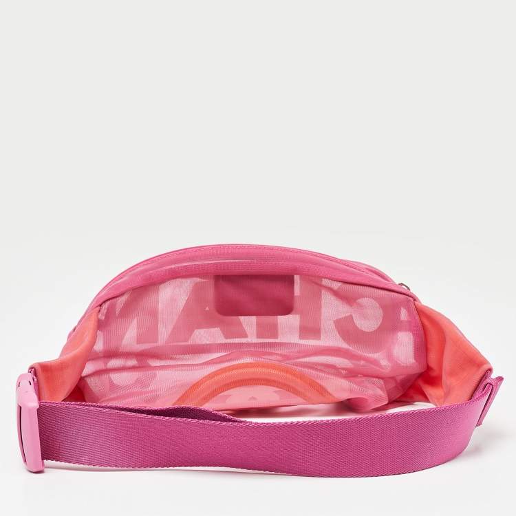 Pre Owned Chanel Pink Mesh and Fabric CC Belt Bag