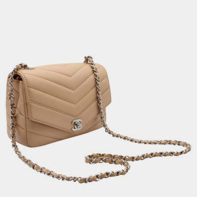 Chanel nude hot sale flap bag