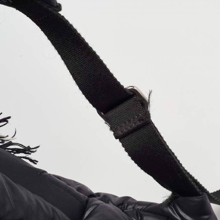 مملوكة مسبقًا Chanel Black Nylon and Tweed Doudoune Backpack